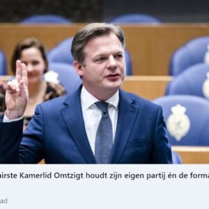RE CDA’s populairste Kamerlid Omtzigt houdt zijn eigen partij én de formatie gegijzeld