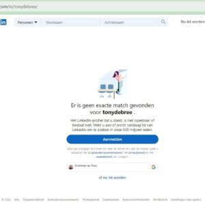 Tony de Bree (voorlopig) niet meer op Linkedin vanaf 20 mei -kl