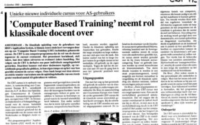 Computer Based tarining neemt rol klassikale docent over door Tony de Bree