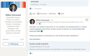 Willem Schramade van Duurzaam Kapitalisme op LinkedIn over Groeien zonder te groeien. Succesvol ondernemen in de betekeniseconomie door Tony de Bree